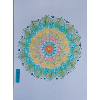 Mandala verde amarillo