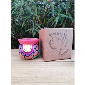 mate artesanal de ceramica pintado a mano Amanecer