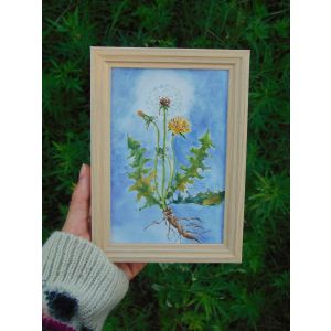  Ilustración naturalista de león/panadero pintado en acuarela. Obra original. Modelo único. Perfecto para combinarlo con otras obras del mismo estilo y llenar esos espacios pequeños en cualquier habitación!