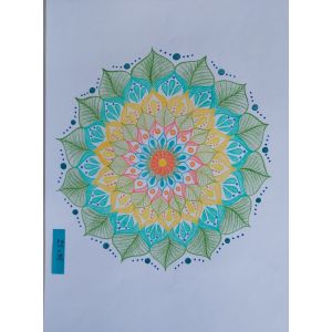 Mandala verde amarillo